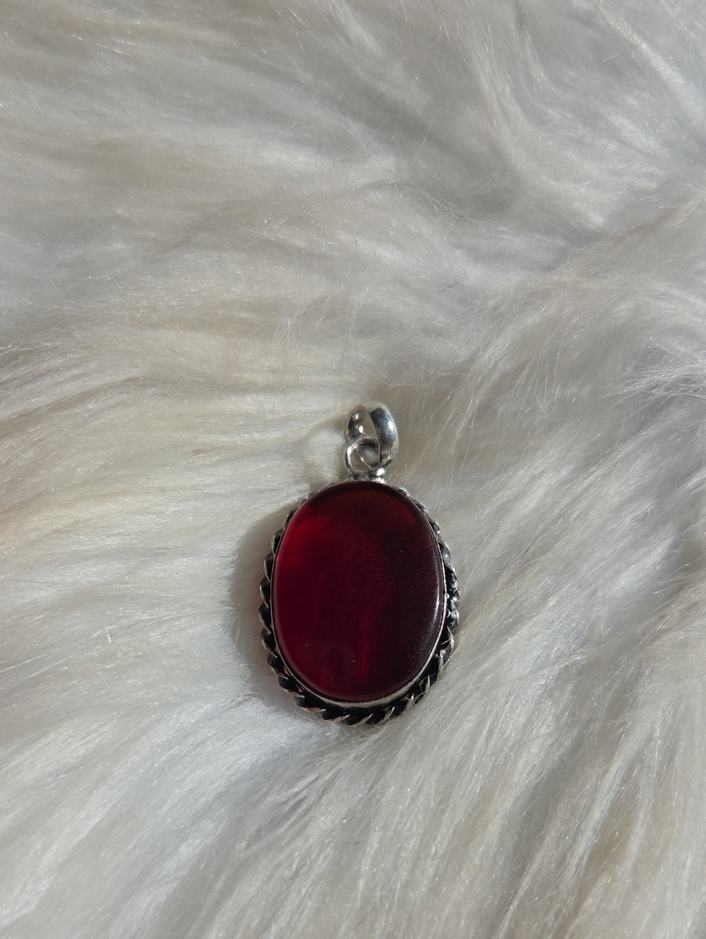 Amazing Garnet Silver Plated 925 Gemstone Necklace Pendant
